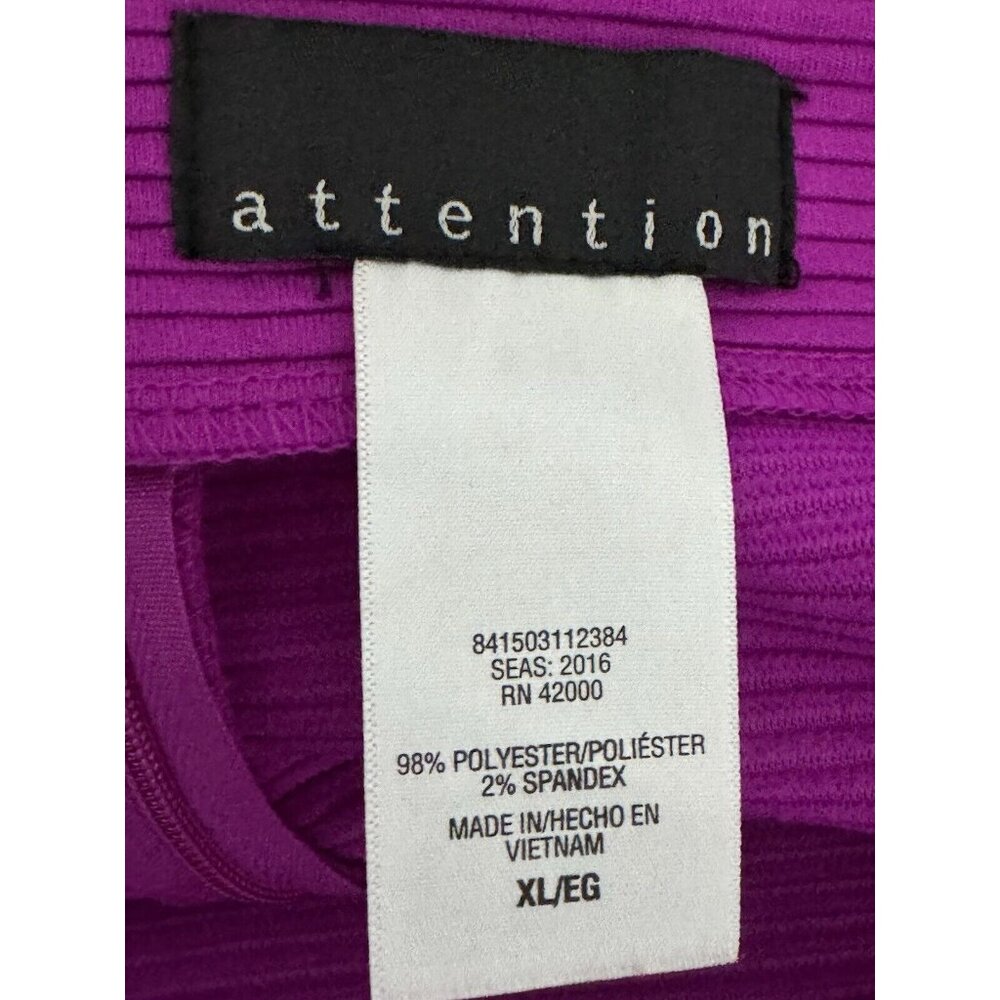 Attention Womens XL Fuchsia Pencil Skirt Polyester/Spandex - Picture 3 of 4